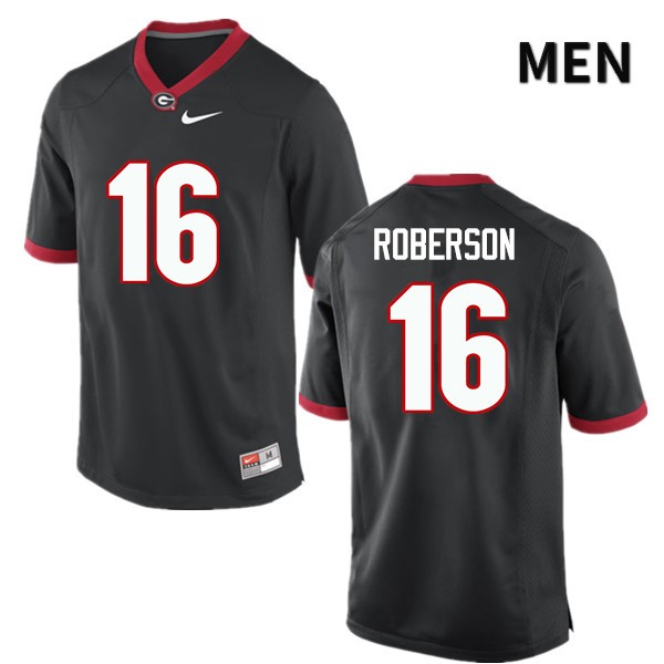 Georgia Bulldogs Men's Caleeb Roberson #16 Black Stitched College UGA Football Jersey 23KL015AX